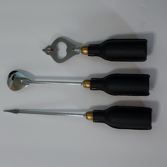 Bartender Tools Ice Pick,Stirring Spoon,Can Opener. Set of 3 GUC - Picture 2 of 9